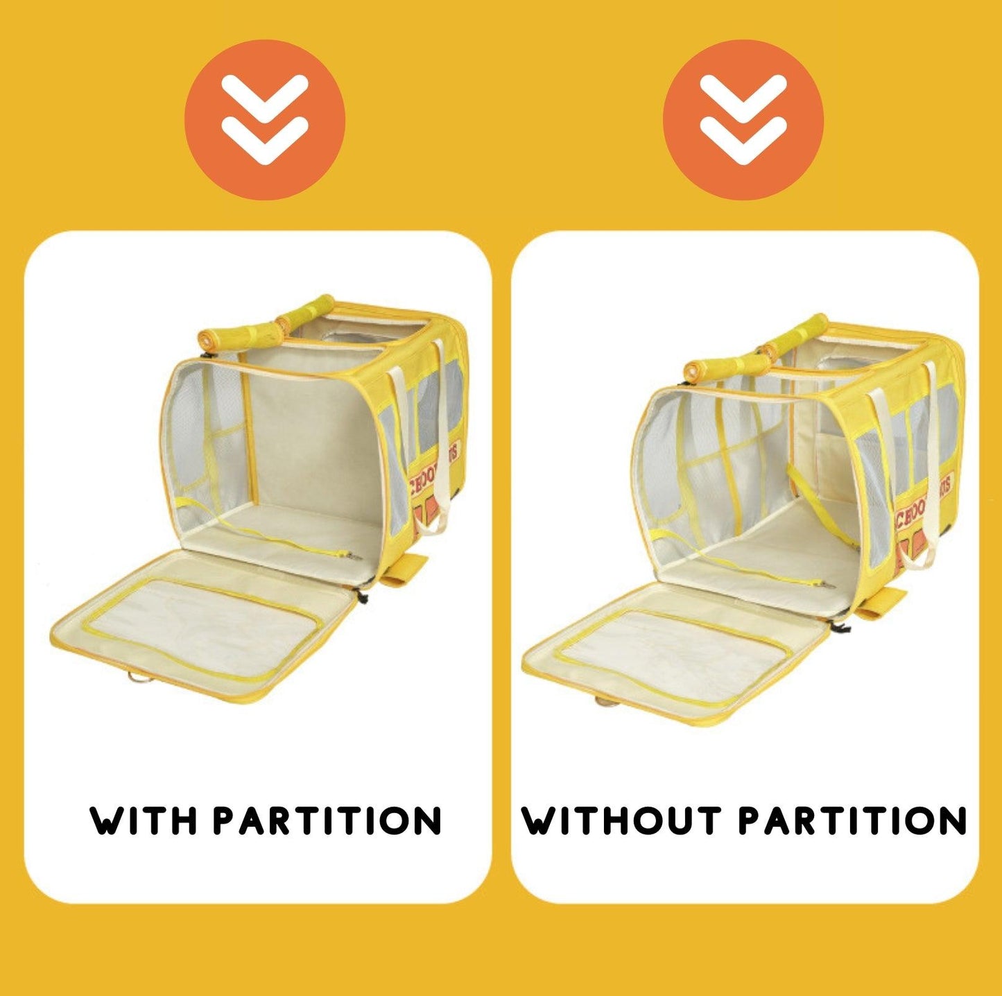 PurLab Multifunctional School Bus Pet Travel Carrier Cat Carrier - {{product.type}} - PawPawUp