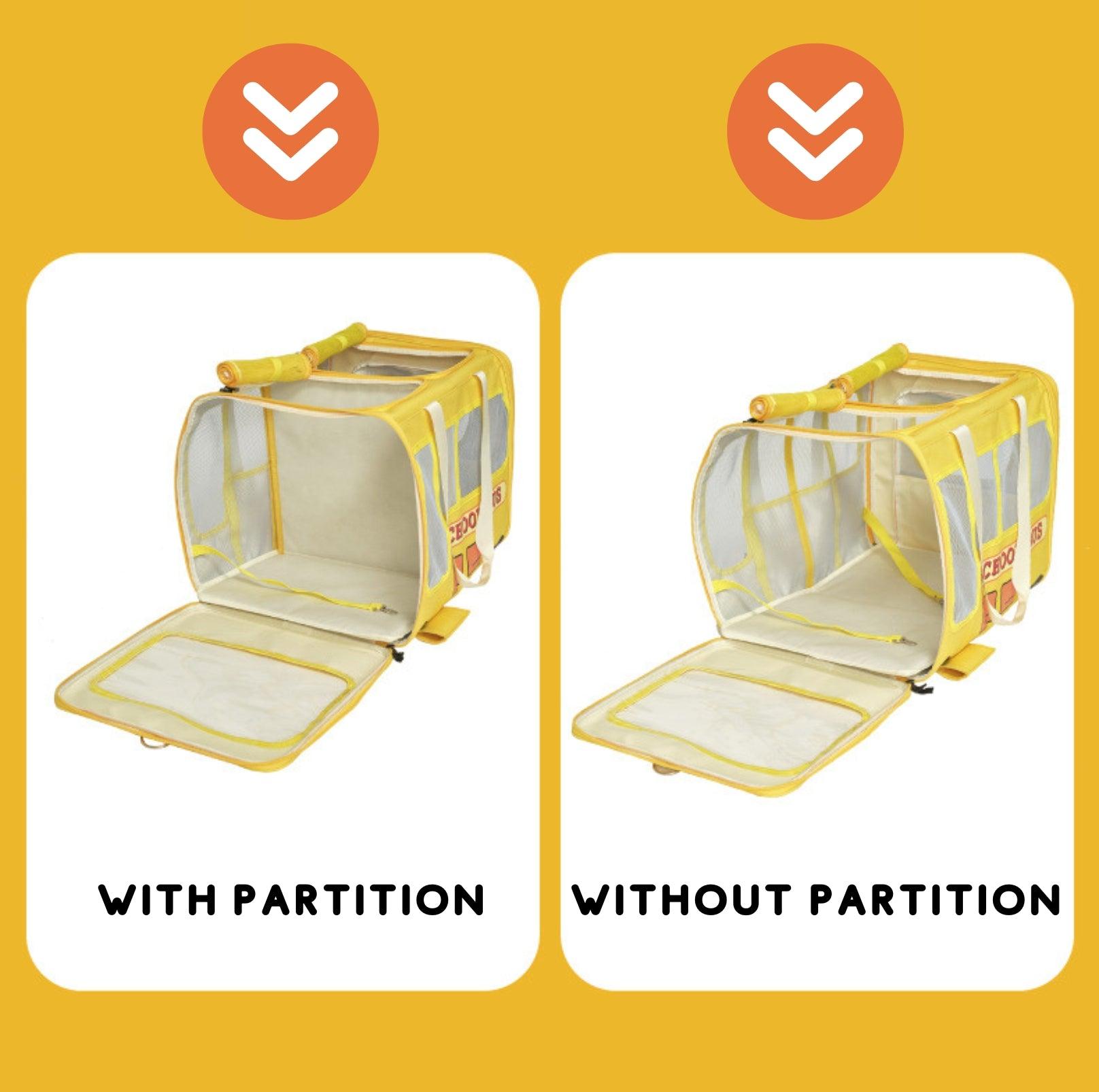 PurLab Multifunctional School Bus Pet Travel Carrier Cat Carrier - {{product.type}} - PawPawUp