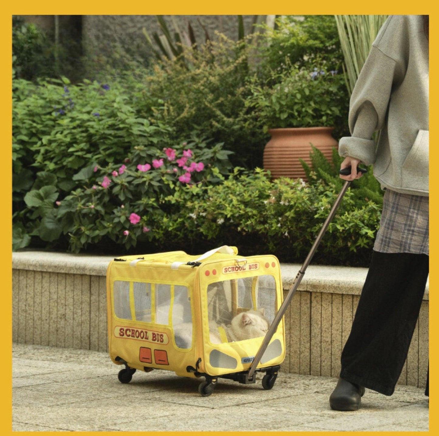 PurLab Multifunctional School Bus Pet Travel Carrier Cat Carrier - {{product.type}} - PawPawUp