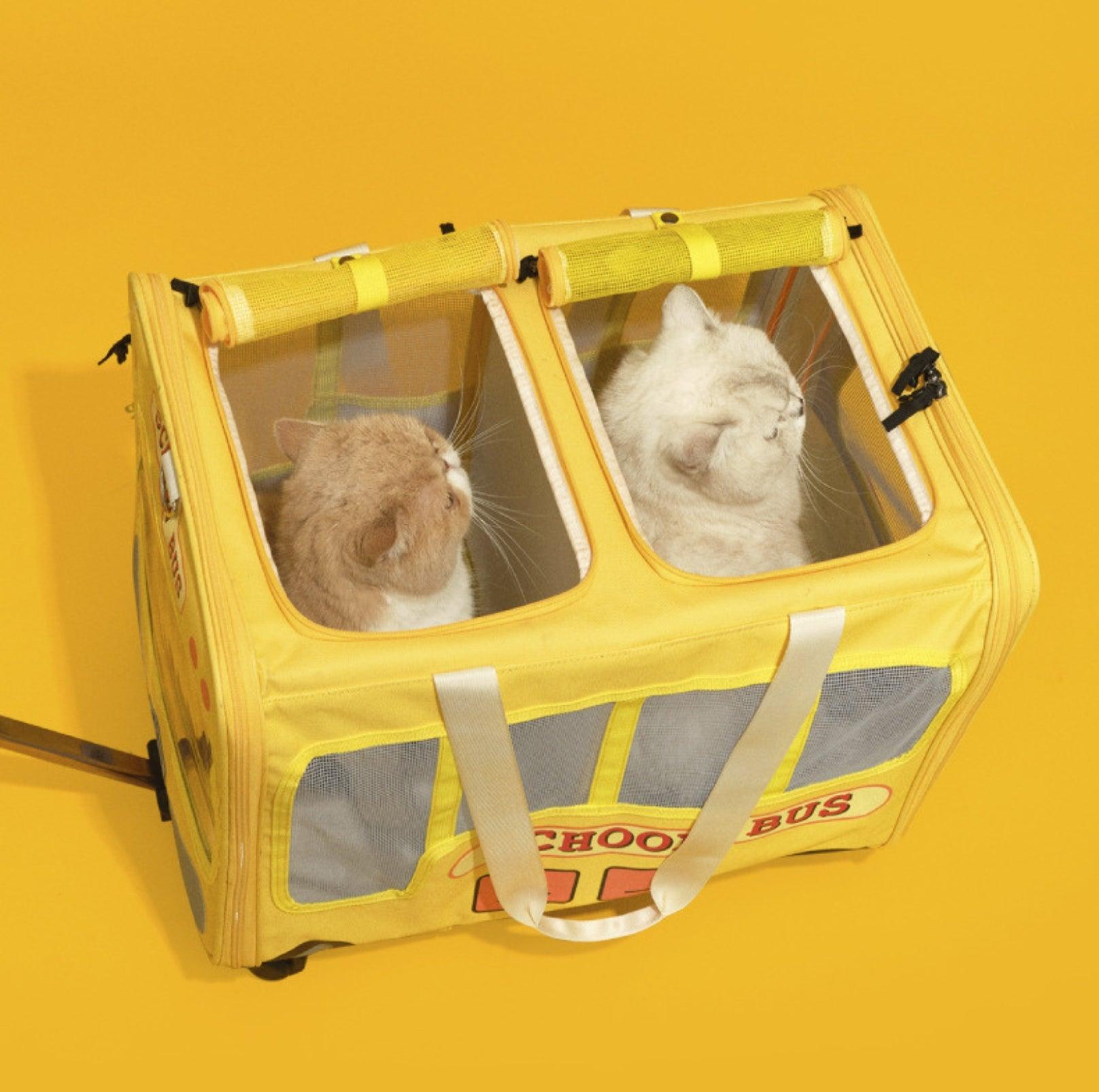 PurLab Multifunctional School Bus Pet Travel Carrier Cat Carrier - {{product.type}} - PawPawUp