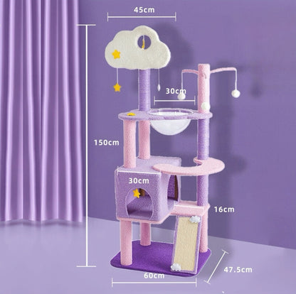 Purple Sky Adventure Cat Tree - {{product.type}} - PawPawUp