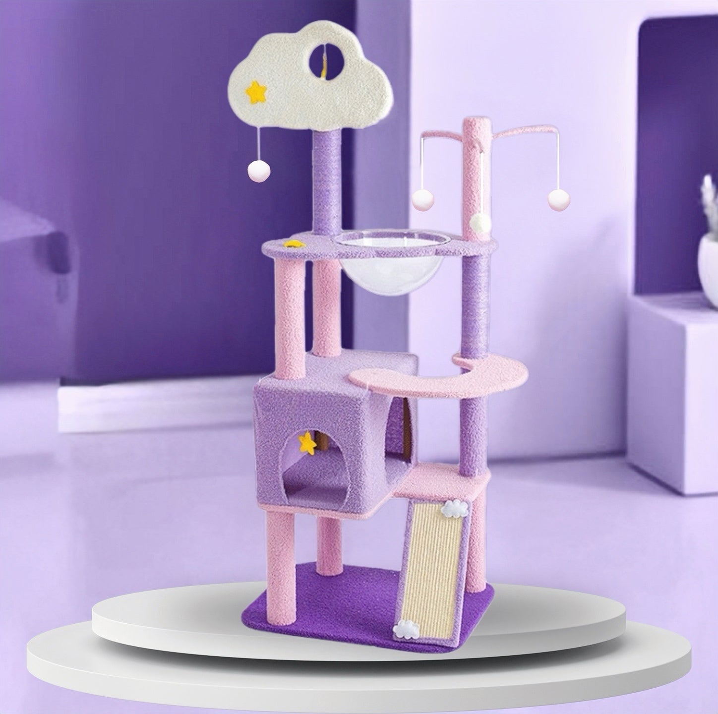 Purple Sky Adventure Cat Tree - {{product.type}} - PawPawUp
