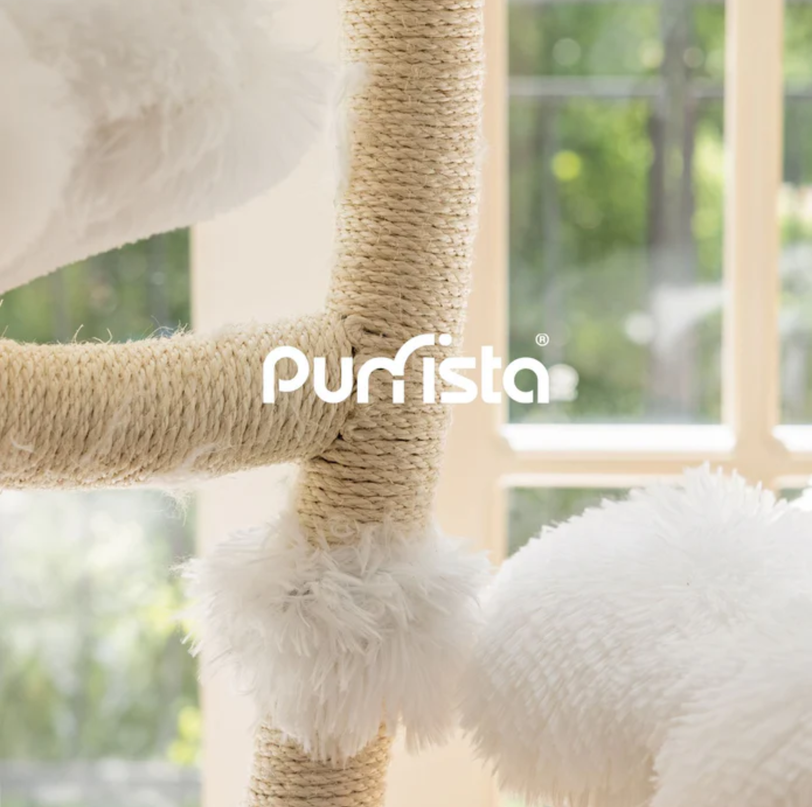 Purrista Mushroom Cat Tree 120cm (Three-Layer) - White - {{product.type}} - PawPawUp