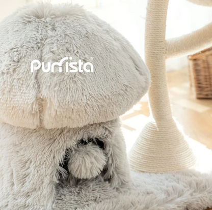 Purrista Mushroom Ice Cream 120cm Cat Tree (Three-Layer) - Grey - {{product.type}} - PawPawUp