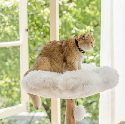 Purrista Natural Wood Basket 130cm Cat Tree (Three-Layer) - {{product.type}} - PawPawUp