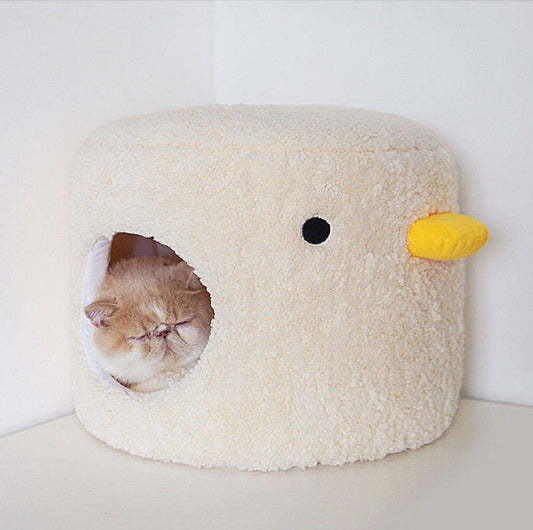 PURROOM Little Chicken Series- Enclosed Plush Pet Bed - {{product.type}} - PawPawUp