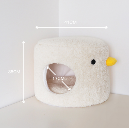 PURROOM Little Chicken Series- Enclosed Plush Pet Bed - {{product.type}} - PawPawUp