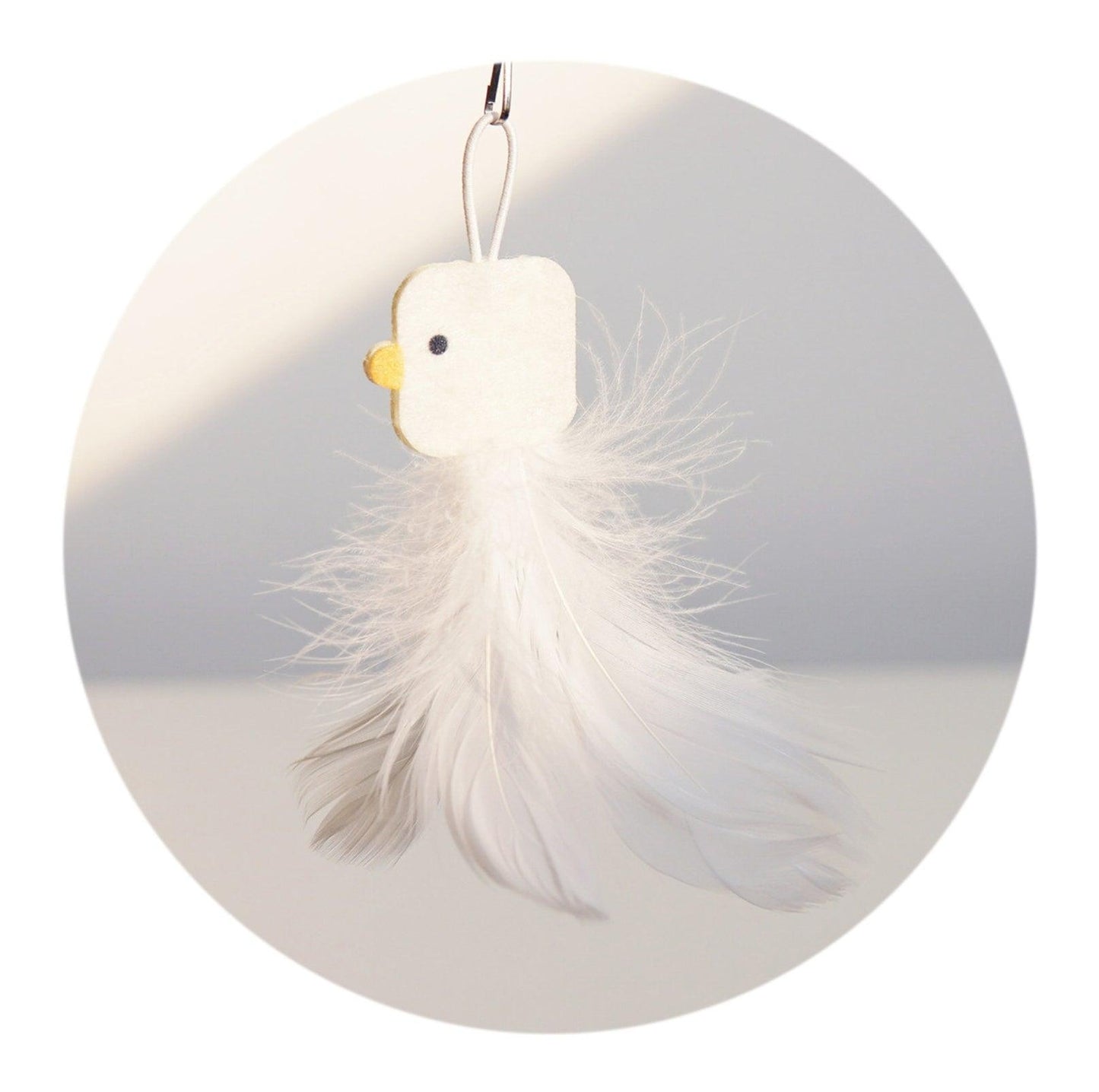 PURROOM Little Chicken Series: Extendable Feather Cat Stick Cat Toy - {{product.type}} - PawPawUp