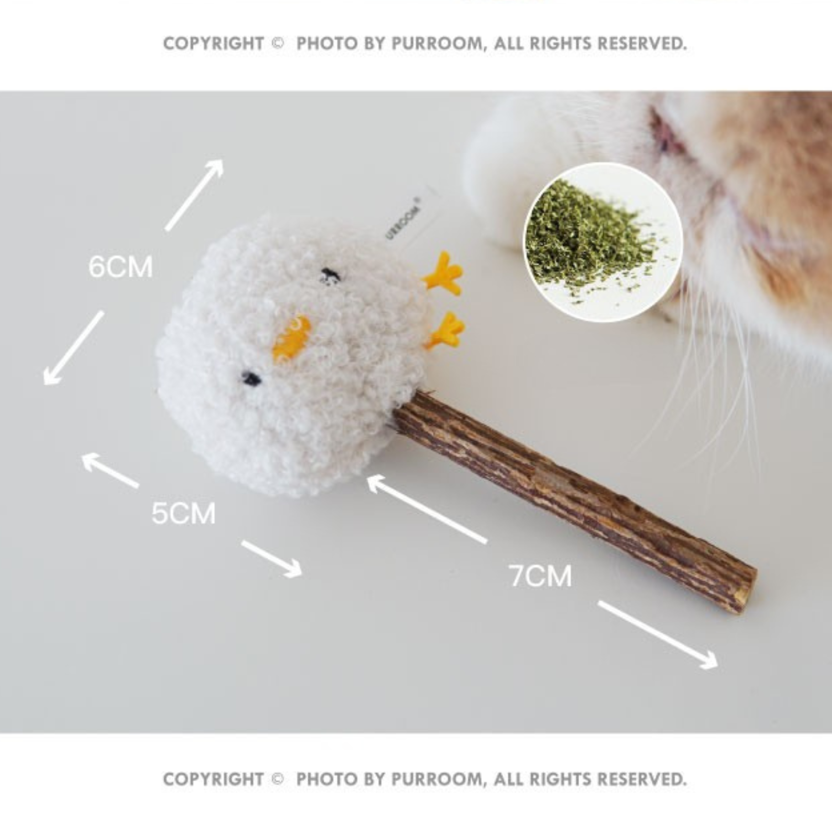Purroom Little Chicken Series - Plush Silvervine Cat Toy - {{product.type}} - PawPawUp