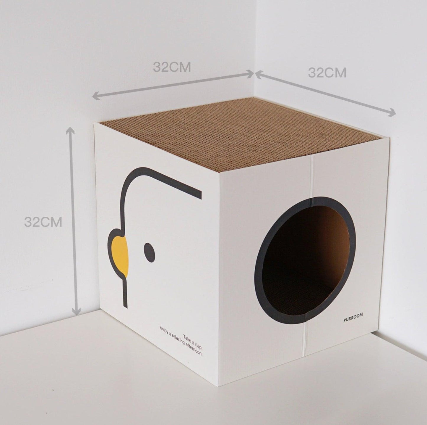 PURROOM Little Chicken Series: Square-Shaped Cat Scratcher House - {{product.type}} - PawPawUp