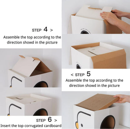 PURROOM Little Chicken Series: Square-Shaped Cat Scratcher House - {{product.type}} - PawPawUp
