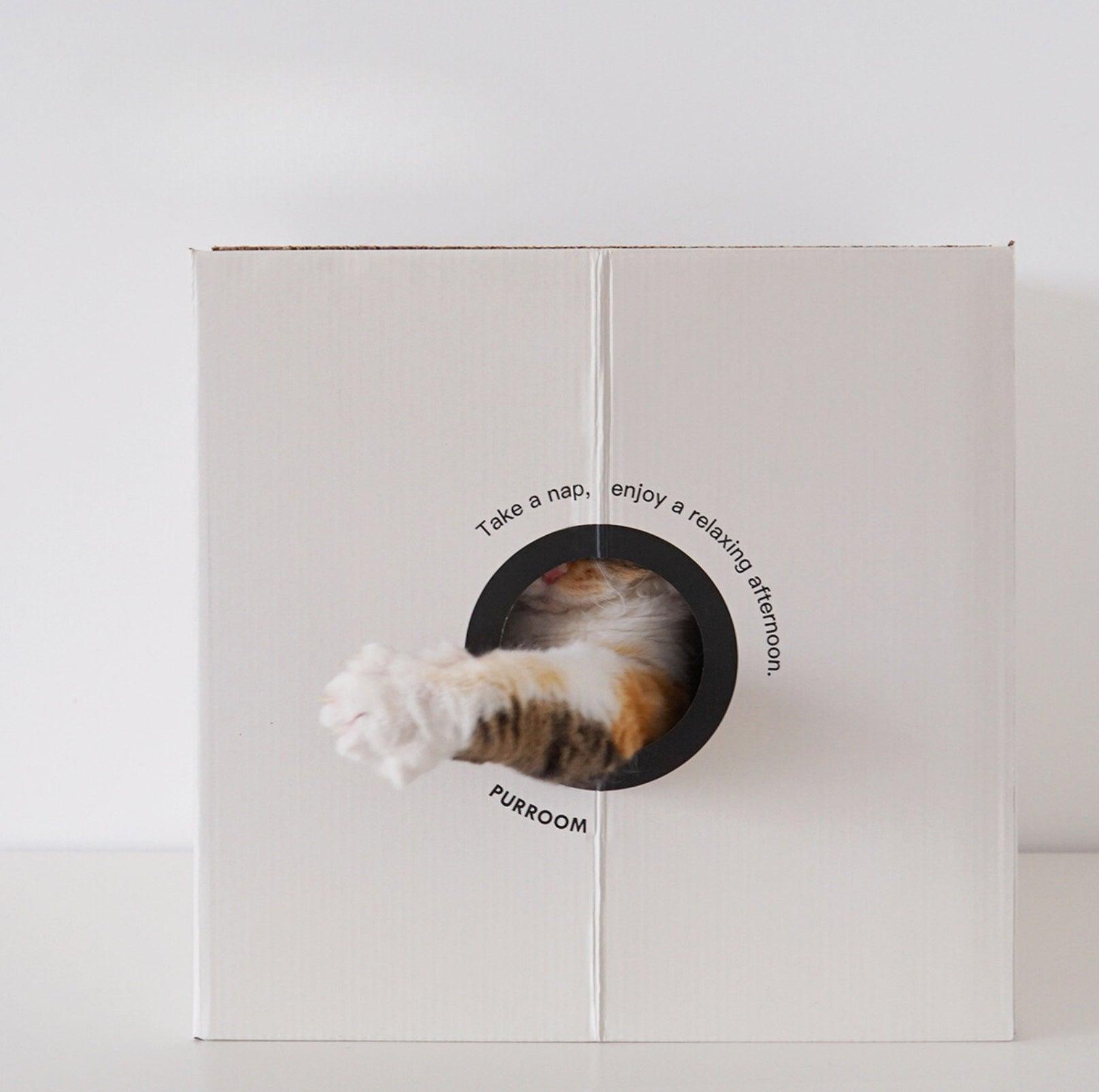 PURROOM Little Chicken Series: Square-Shaped Cat Scratcher House - {{product.type}} - PawPawUp