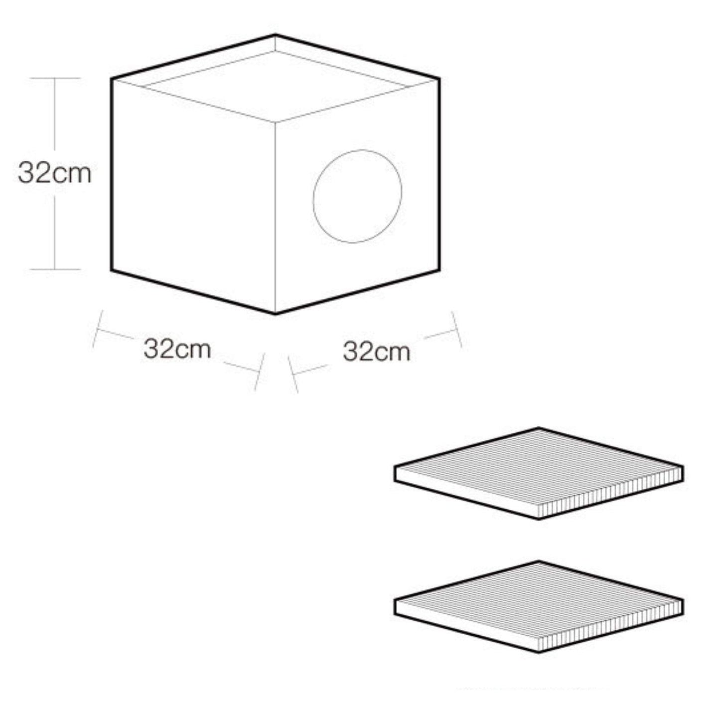 PURROOM Little Chicken Series: Square-Shaped Cat Scratcher House - {{product.type}} - PawPawUp