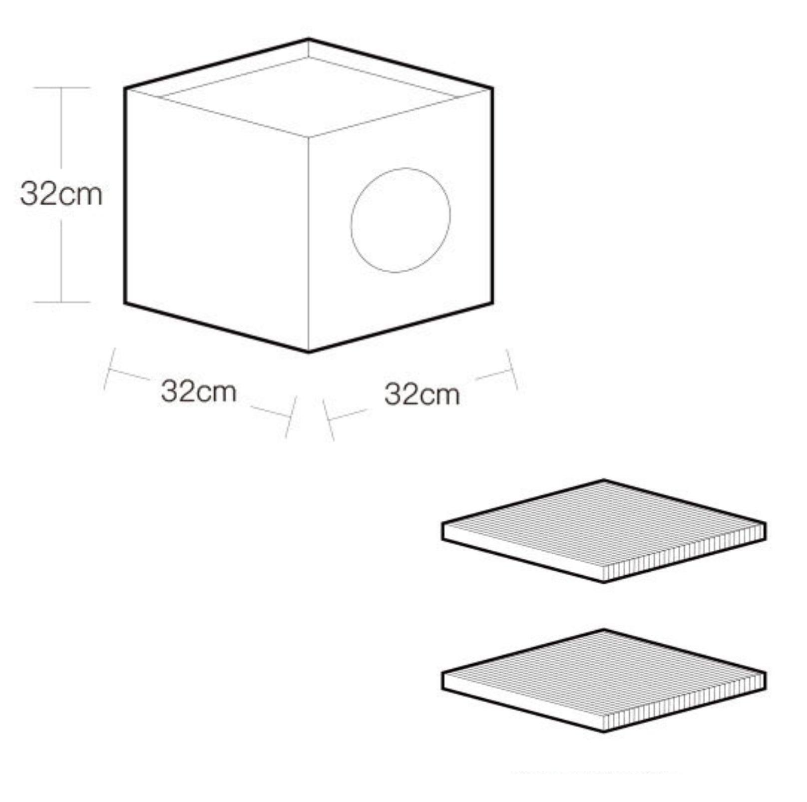 PURROOM Little Chicken Series: Square-Shaped Cat Scratcher House - {{product.type}} - PawPawUp