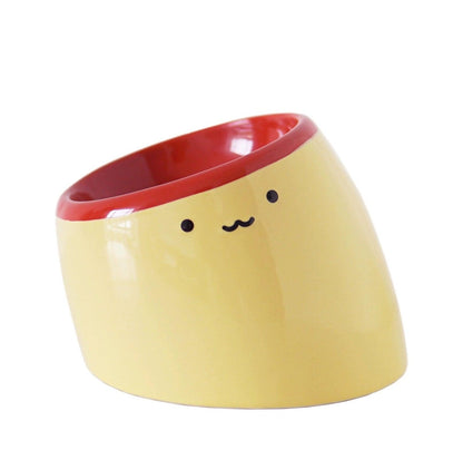 PURROOM Pudding-Shaped Elevated Slanted Bowl - {{product.type}} - PawPawUp