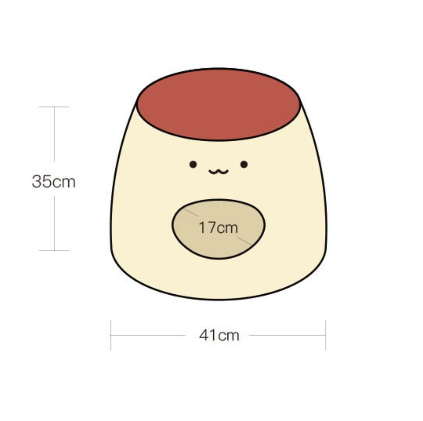 PURROOM Pudding-Shaped Plush Pet Bed - {{product.type}} - PawPawUp