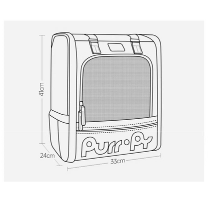 Purrpy Elegant Pet Backpack Cat Carrier - {{product.type}} - PawPawUp