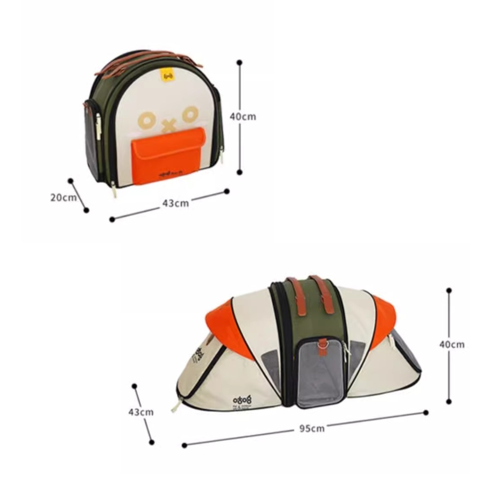 Purrpy Multifunctional Pet Backpack & Tent Car Carrier - {{product.type}} - PawPawUp