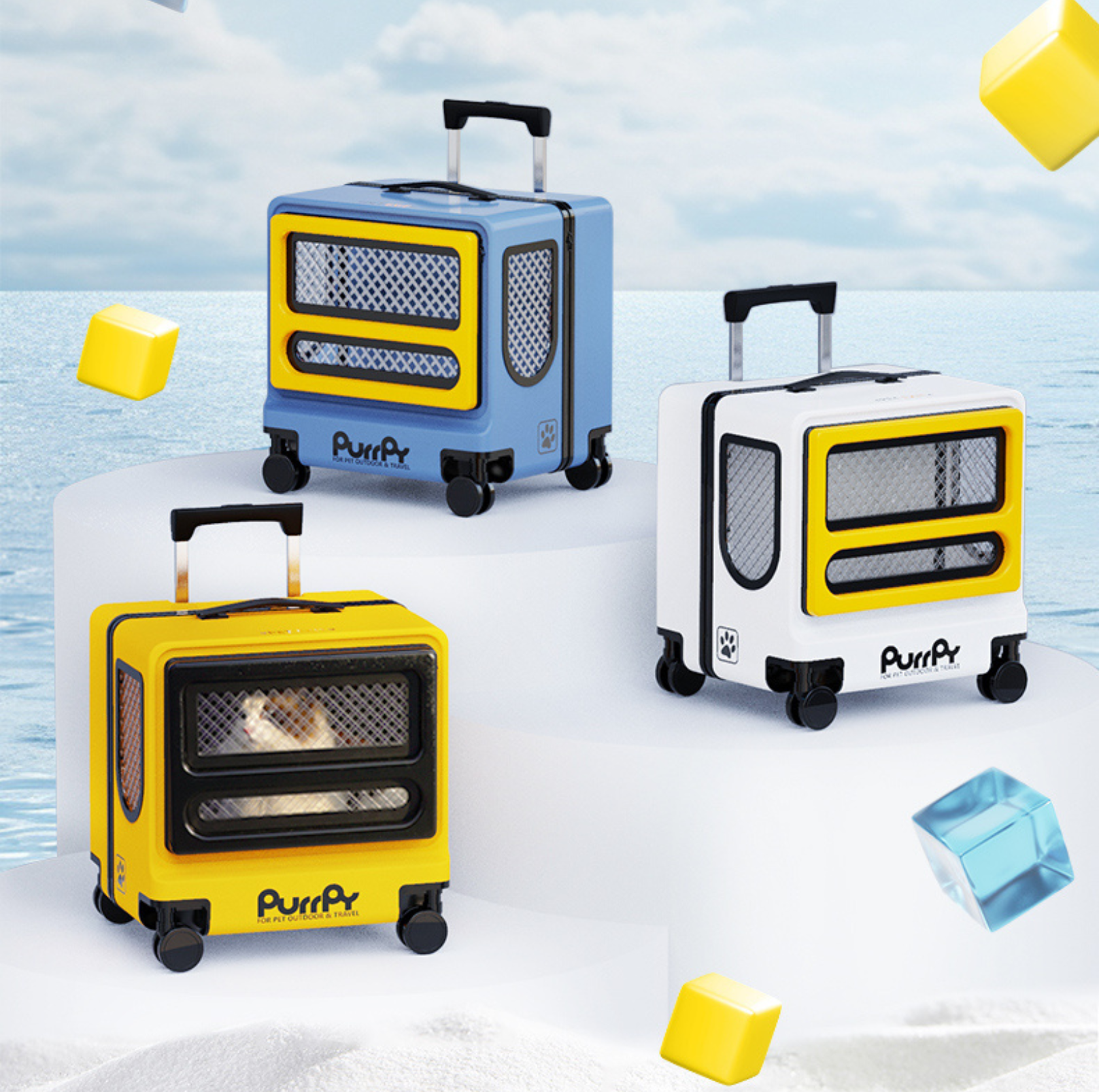 Purrpy "Sugar Cube" Luggage Pet Carrier Cat Carrier - {{product.type}} - PawPawUp
