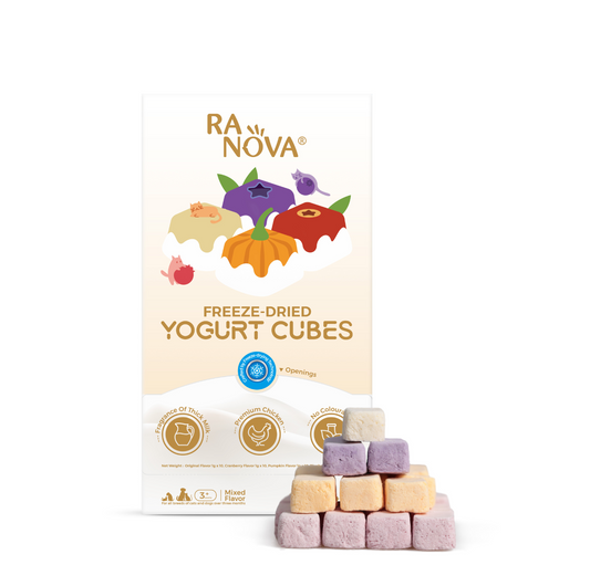 RANOVA Pet Freeze-dried YOGURT CUBES (Mixed Flavor) 40 Pieces For Dogs & Cats - {{product.type}} - PawPawUp
