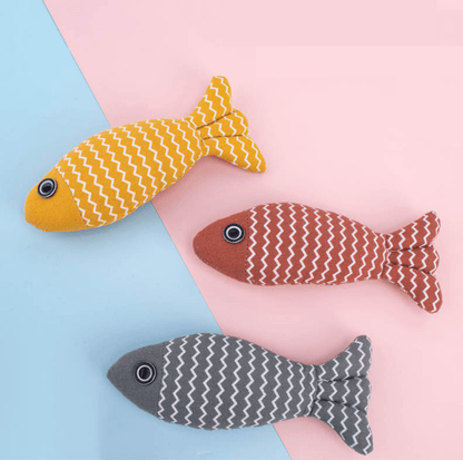 Realistic Burlap Fish Cat Toy with Catnip - {{product.type}} - PawPawUp