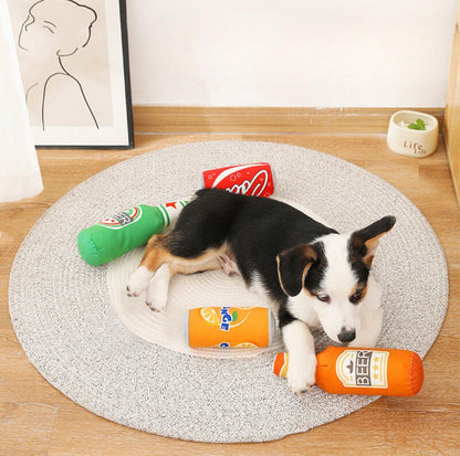 Sippin' Smiles Plush Pet Chewing Toy Set with Interactive Squeakers - {{product.type}} - PawPawUp