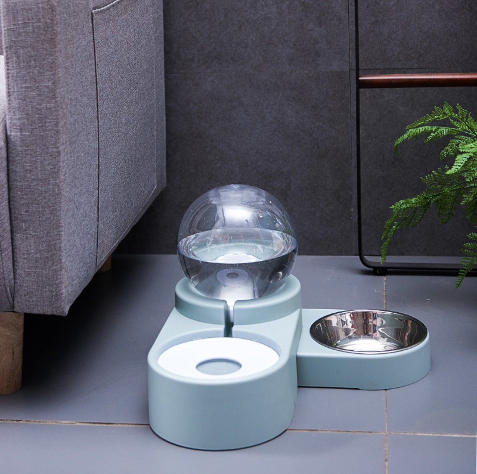 Spherical Double Cat and Small Dog Bowl With Automatic Water Refill - {{product.type}} - PawPawUp