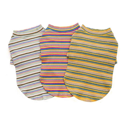 Stylish Striped Pet T-Shirt - {{product.type}} - PawPawUp