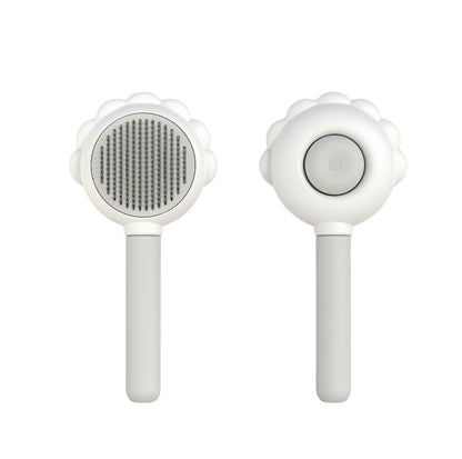 Sunflower Pet Brush – Grooming & Massage Tool with One-Click Fur Release - {{product.type}} - PawPawUp