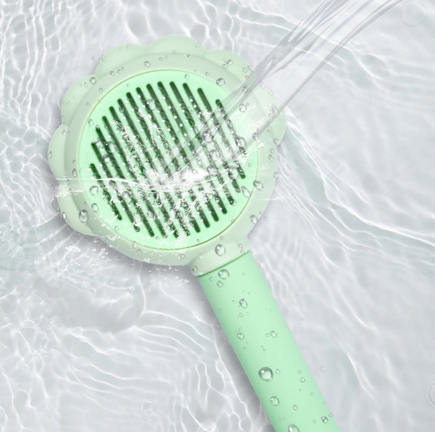 Sunflower Pet Brush – Grooming & Massage Tool with One-Click Fur Release - {{product.type}} - PawPawUp