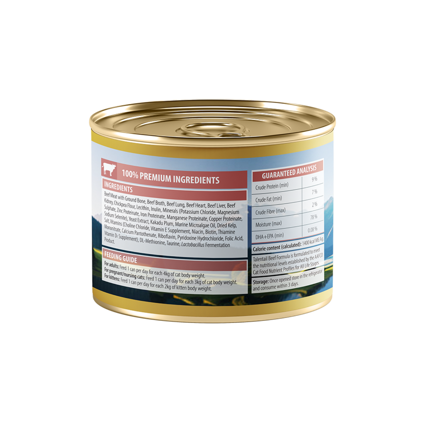 Talentail Ultimate New Zealand Beef Wet Cat Food 180g - {{product.type}} - PawPawUp