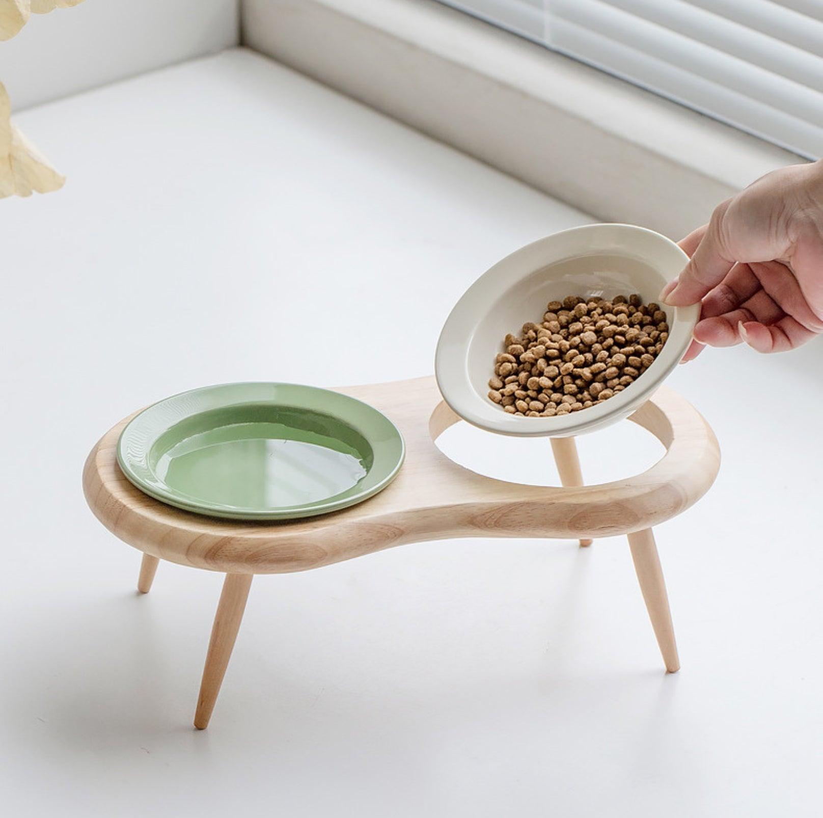 UFO Styled Tilted Cat and Dog Bowl with Elevated Stand - {{product.type}} - PawPawUp