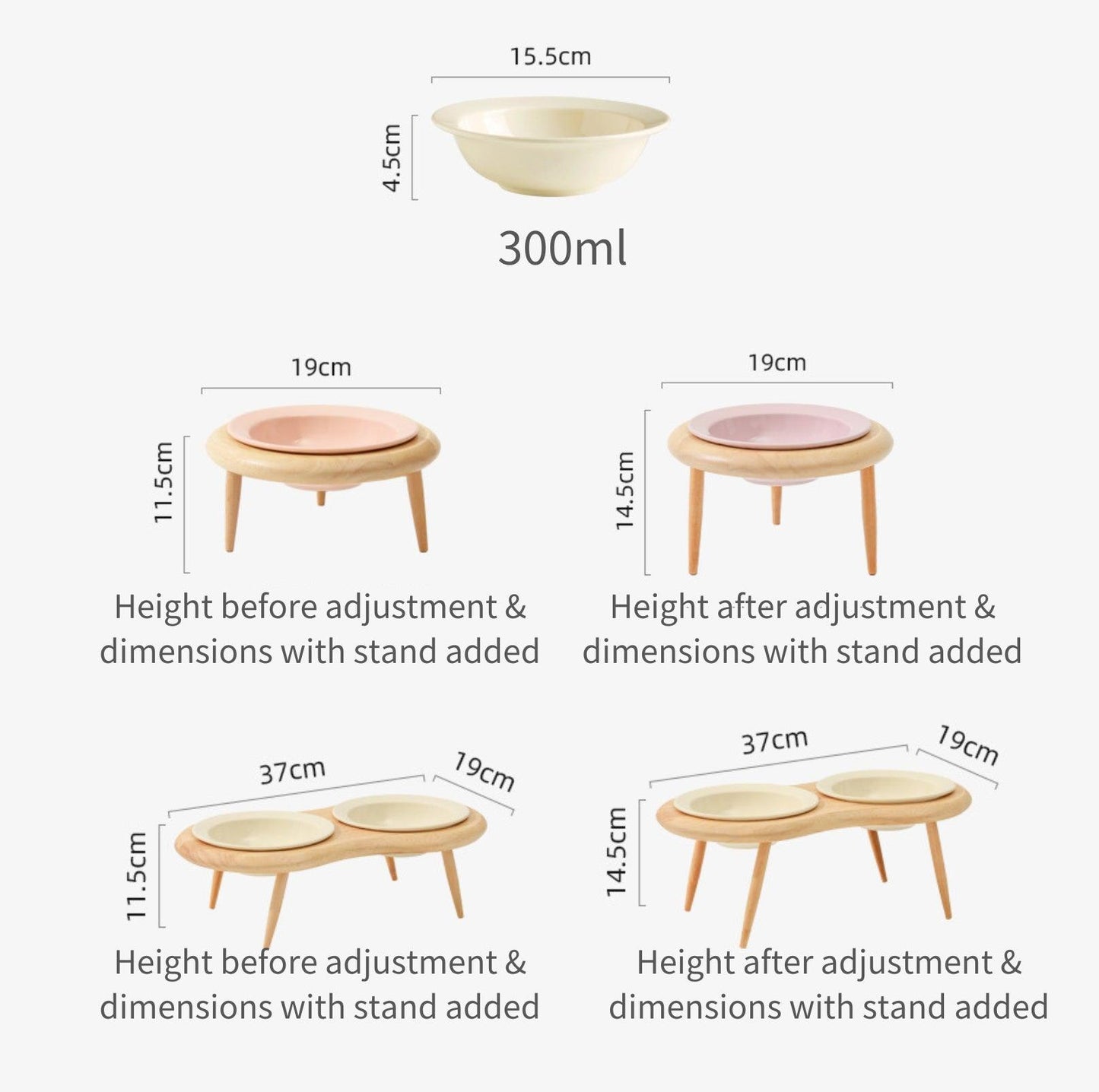 UFO Styled Tilted Cat and Dog Bowl with Elevated Stand - {{product.type}} - PawPawUp