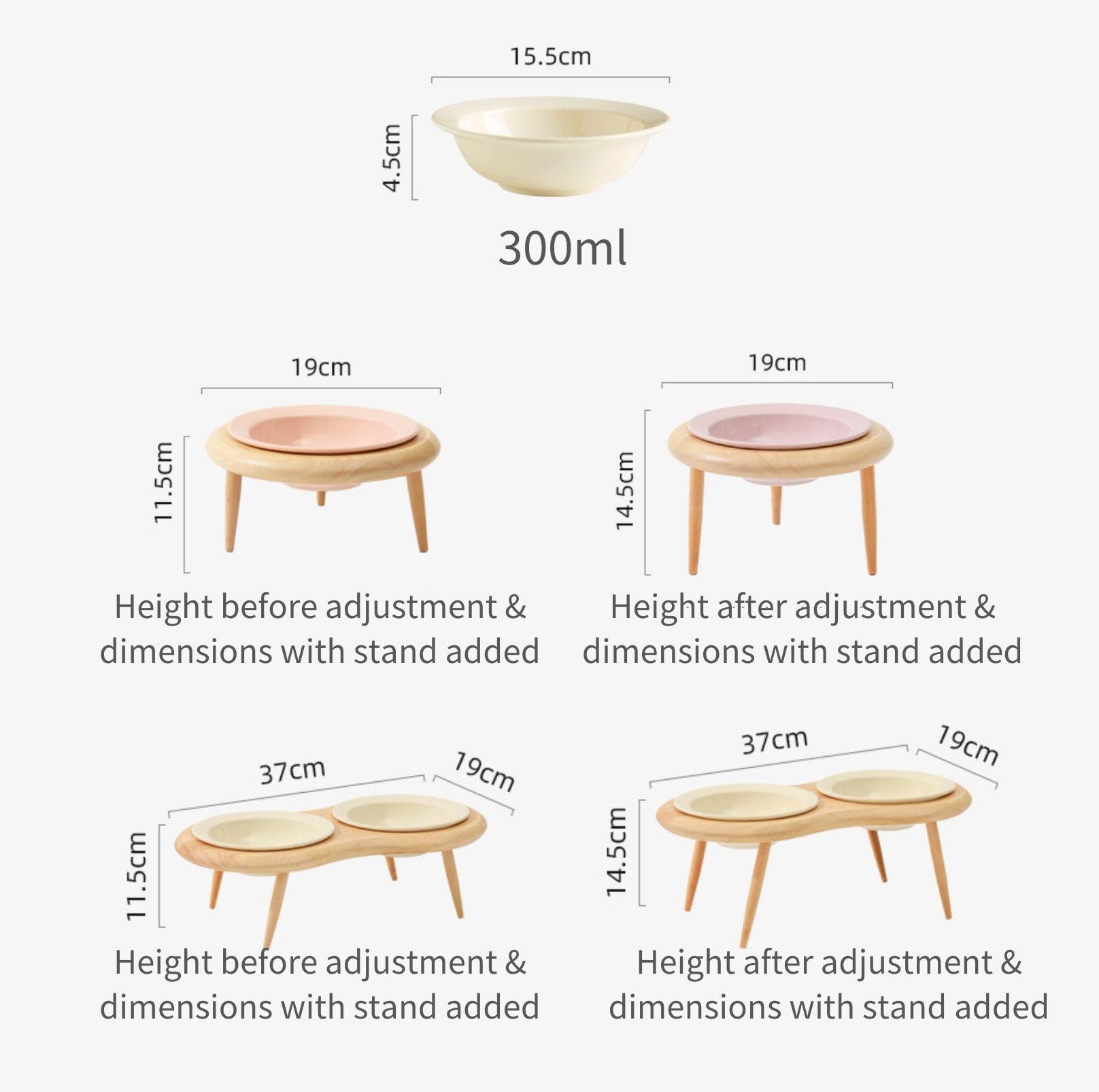 UFO Styled Tilted Cat and Dog Bowl with Elevated Stand - {{product.type}} - PawPawUp