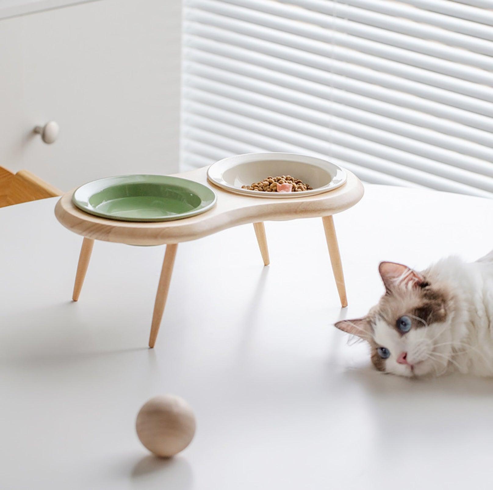 UFO Styled Tilted Cat and Dog Bowl with Elevated Stand - {{product.type}} - PawPawUp