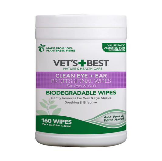 VET'S BEST Clean Eye + Ear Professional Wipes for Dogs & Cats - {{product.type}} - PawPawUp