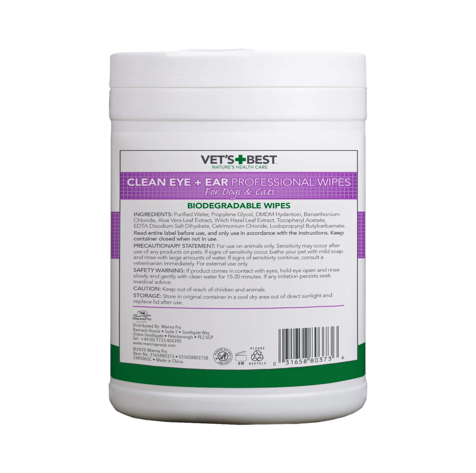 VET'S BEST Clean Eye + Ear Professional Wipes for Dogs & Cats - {{product.type}} - PawPawUp