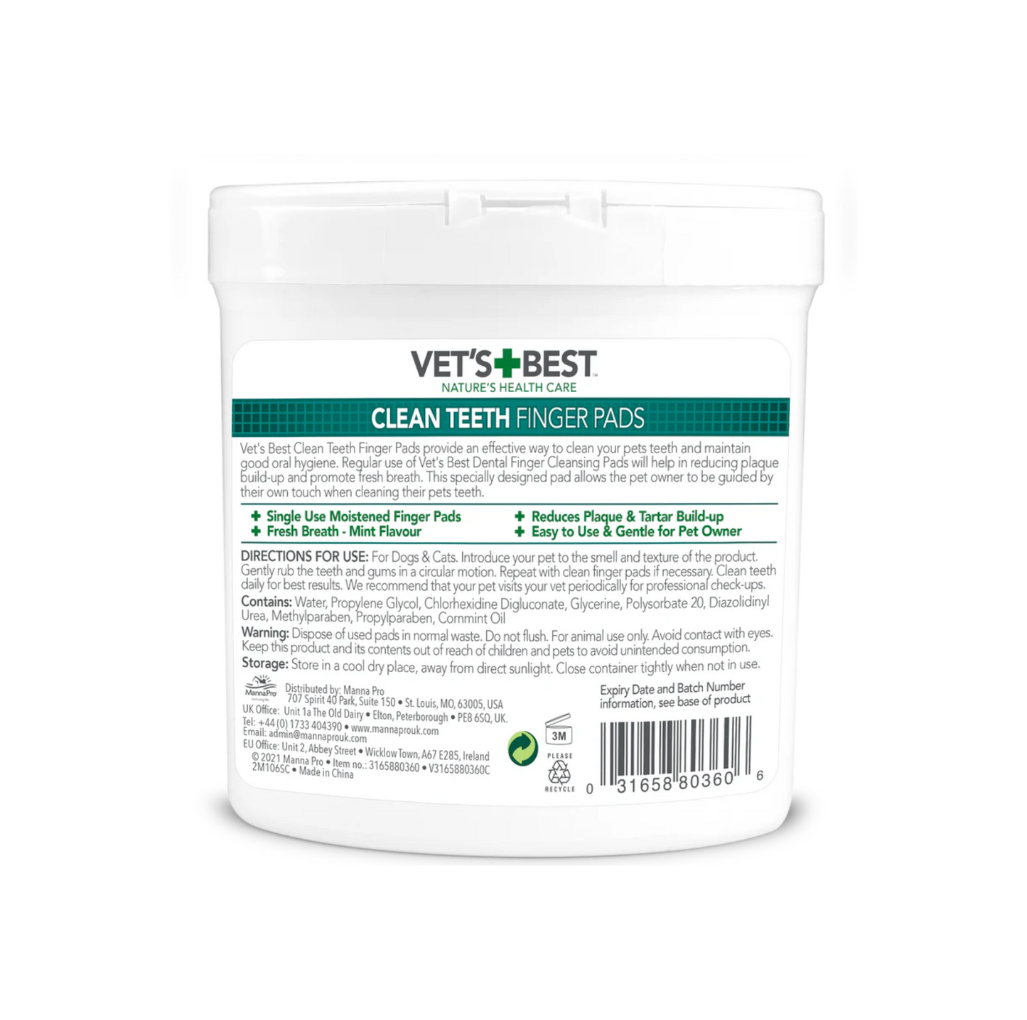 VET'S BEST Clean Teeth Finger Pads - {{product.type}} - PawPawUp
