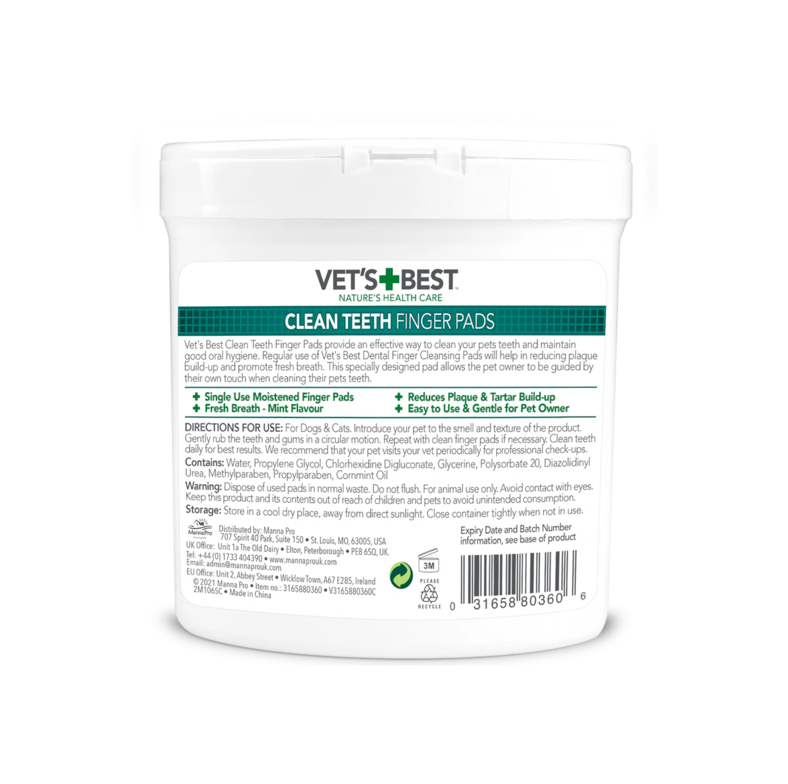 VET'S BEST Clean Teeth Finger Pads - {{product.type}} - PawPawUp