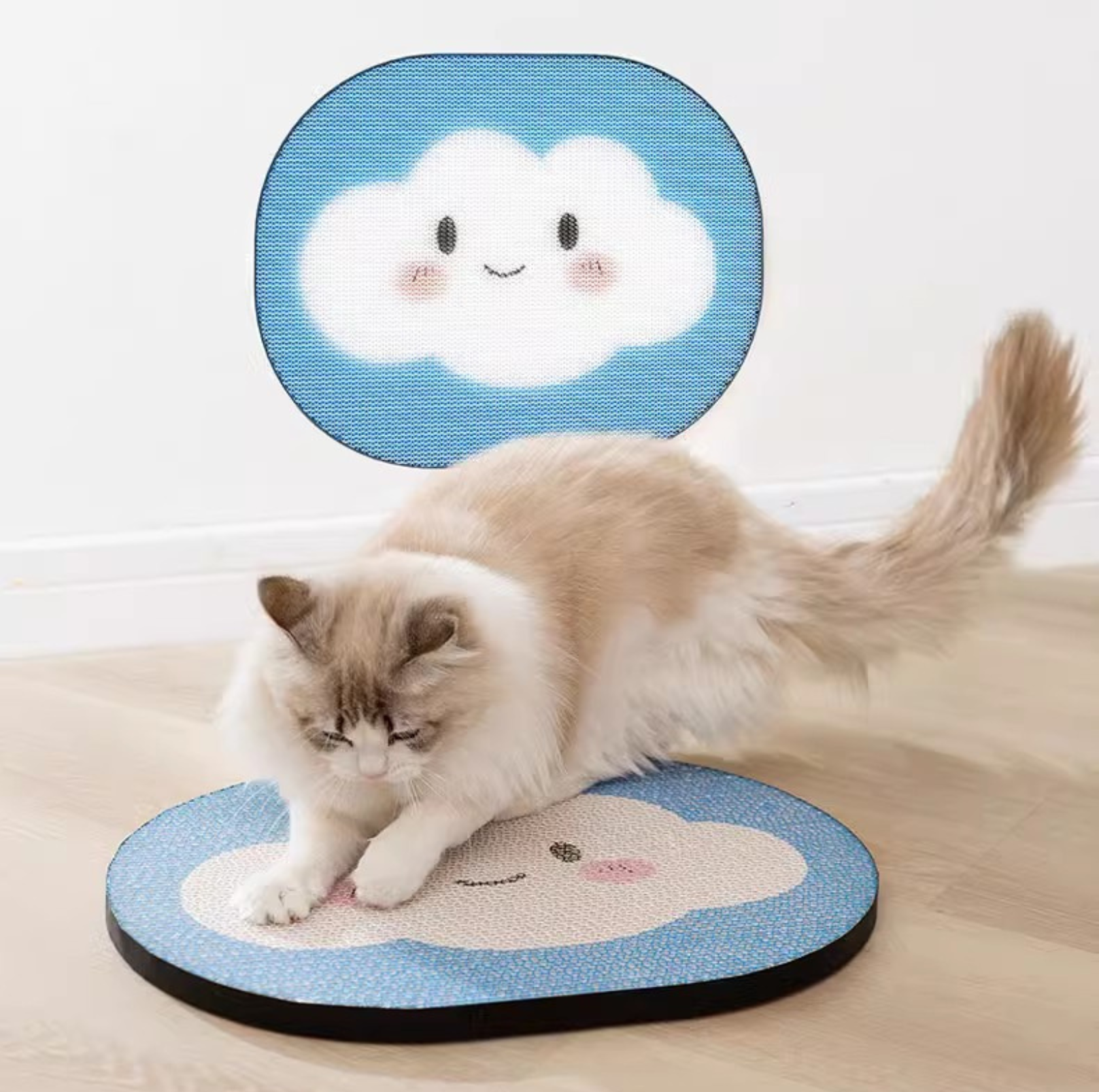 Wall-Mount Corrugated Cardboard Cat Scratcher - {{product.type}} - PawPawUp