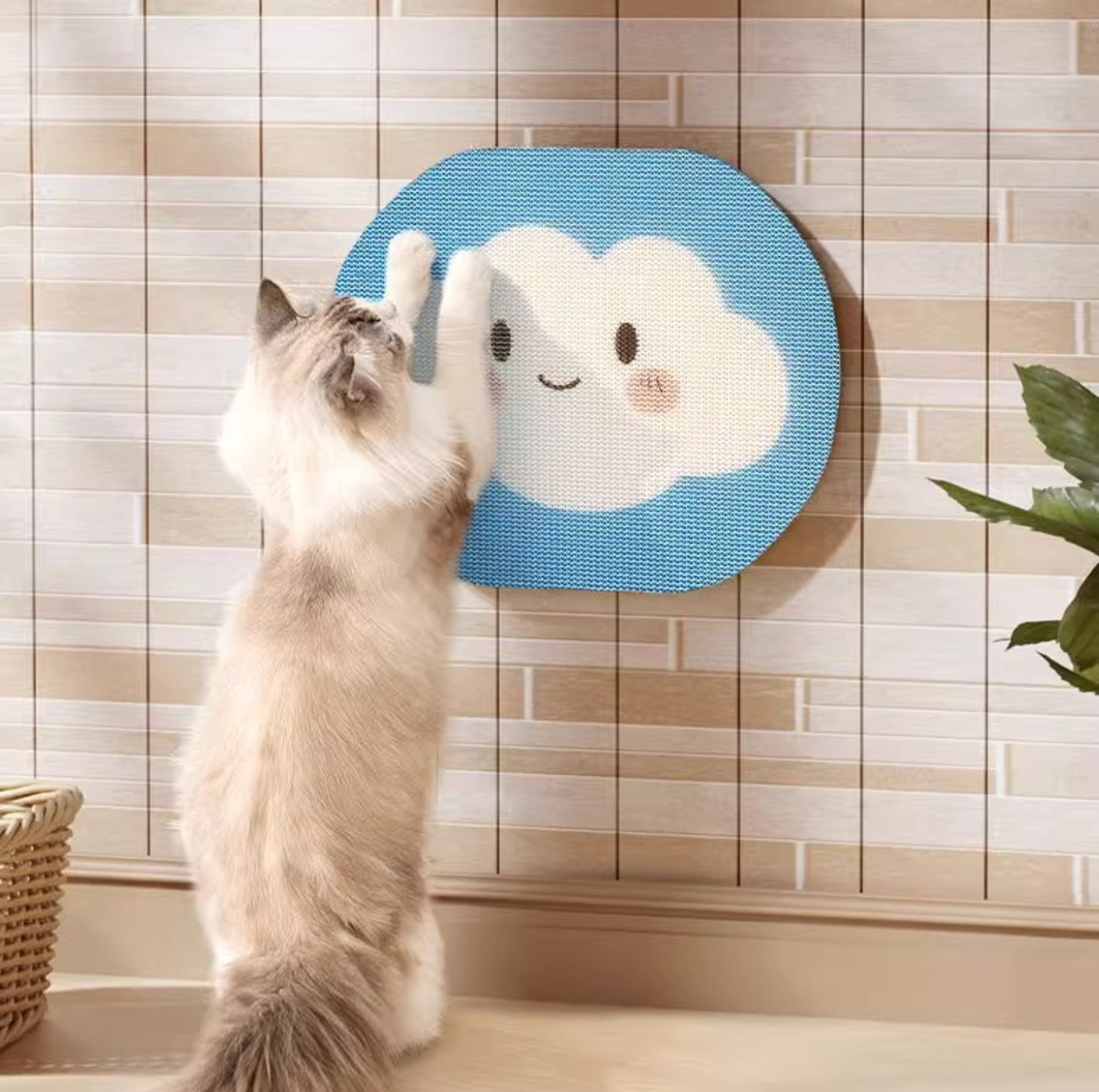 Wall-Mount Corrugated Cardboard Cat Scratcher - {{product.type}} - PawPawUp