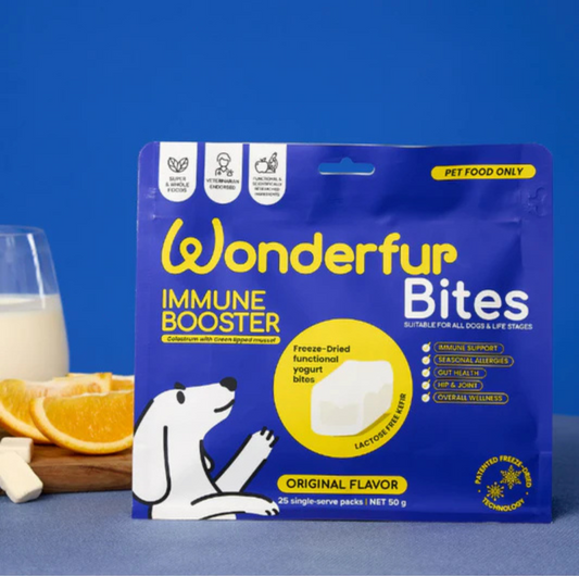 Wonderfur Bites Immune Booster for Dogs - Freeze-Dried Functional Yogurt Bites - {{product.type}} - PawPawUp