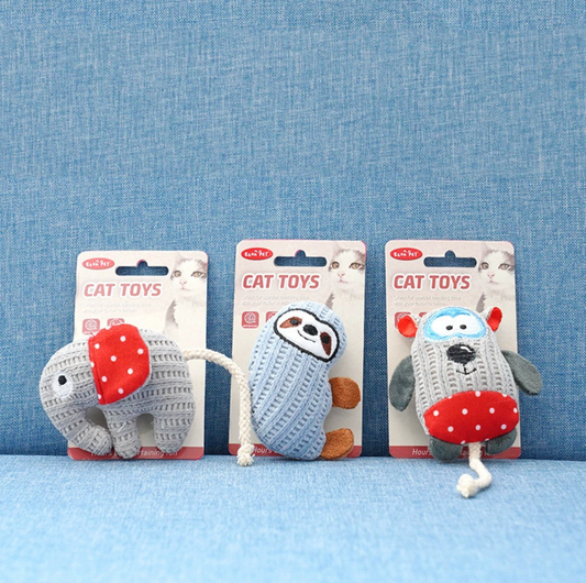Woven Yarn Cartoon Cat Toys - {{product.type}} - PawPawUp