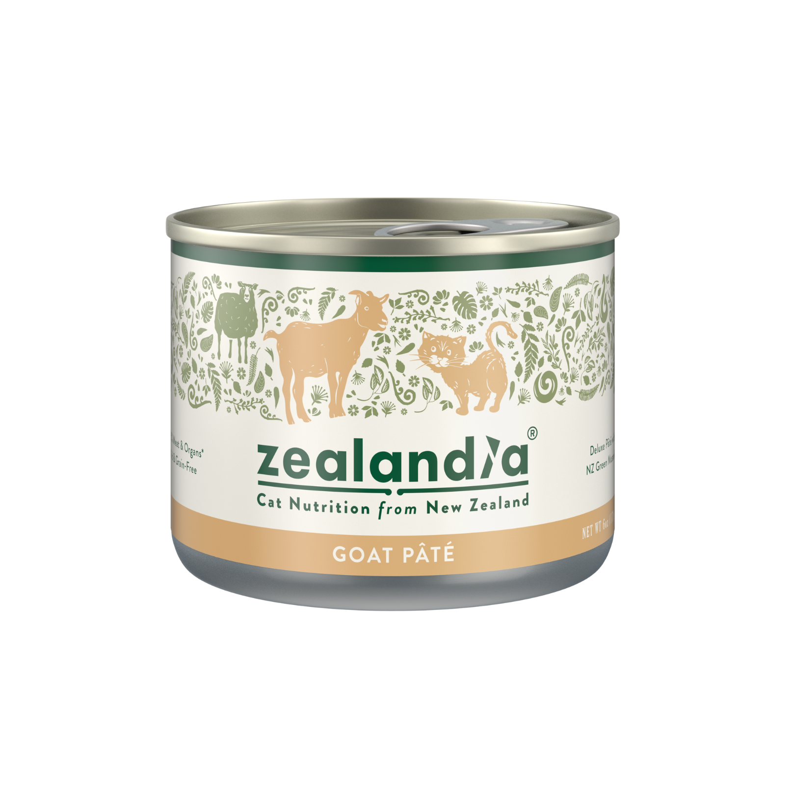 Zealandia Grain Free Goat Pate Adult Cat Wet Food 170g - {{product.type}} - PawPawUp