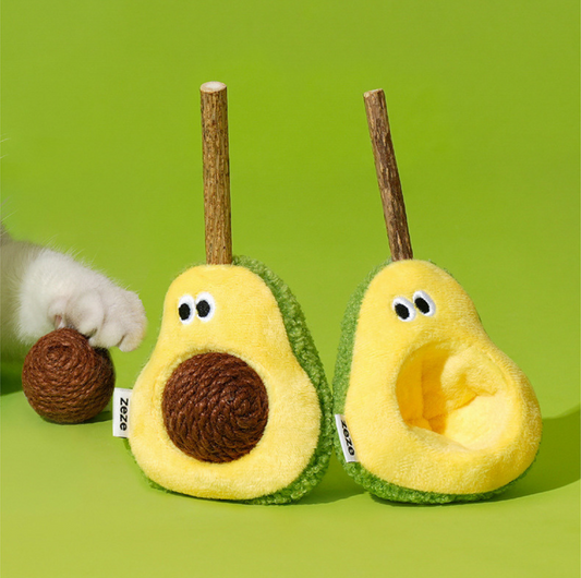 Zeze Avocado Cat Toy – Silvervine Stick & Sisal Ball Combo - {{product.type}} - PawPawUp