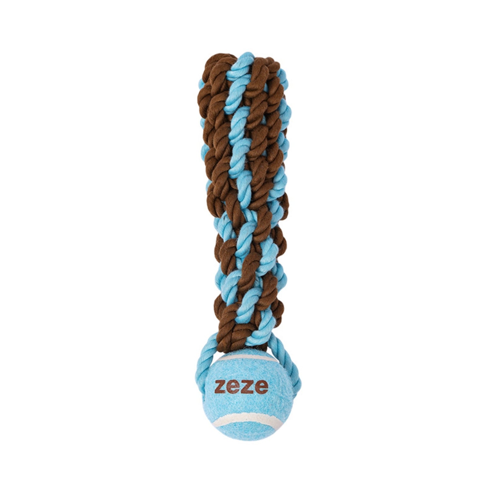ZeZe Durable Rope Chew Toy for Dogs With Flet Ball - {{product.type}} - PawPawUp