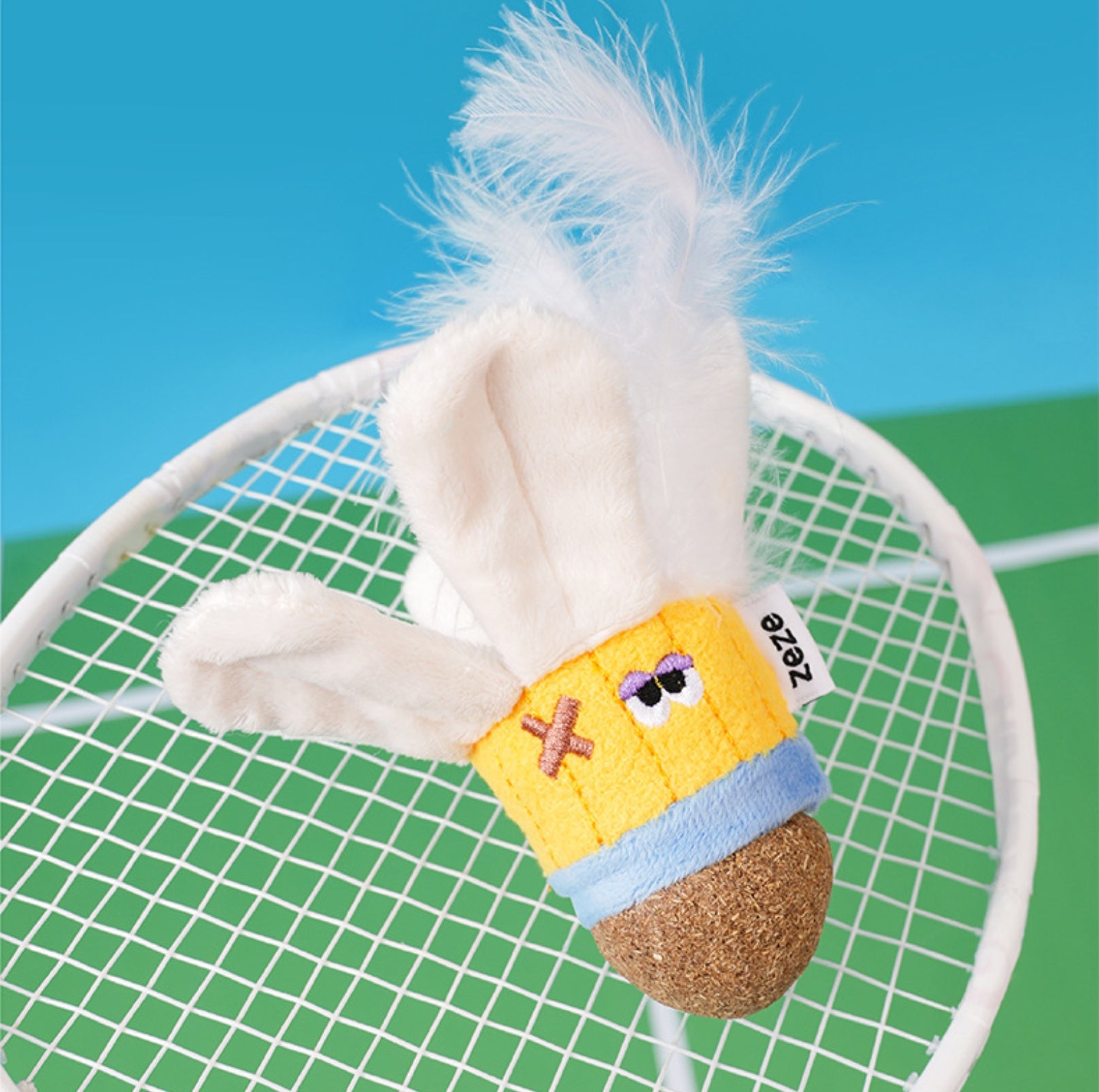 ZeZe Feather Shuttlecock Cat Toy – Plush Catnip Crinkle Toy - {{product.type}} - PawPawUp