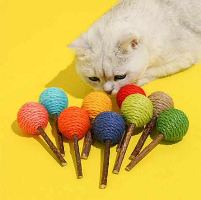 ZeZe Lollipop-Shaped Silvervine Cat Toy - {{product.type}} - PawPawUp
