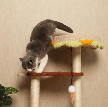 PurLab Family Meal 3-Levels Cat Tree With Scratching Post - {{product.type}} - PawPawUp