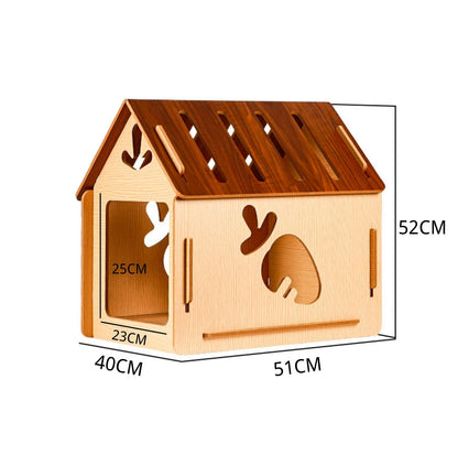 Scandi-Style Wooden Pet Cottage